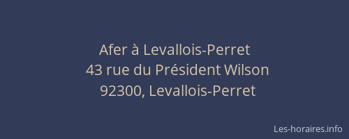 Afer à Levallois-Perret