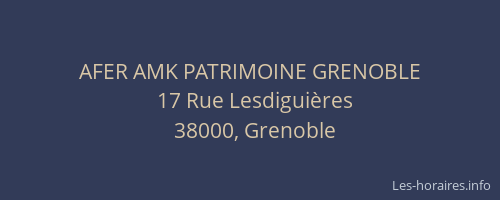 AFER AMK PATRIMOINE GRENOBLE