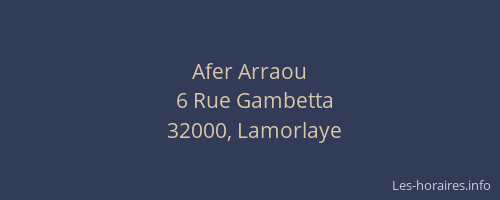 Afer Arraou