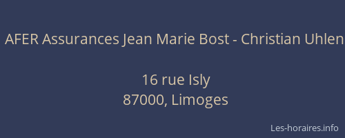 AFER Assurances Jean Marie Bost - Christian Uhlen