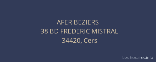 AFER BEZIERS