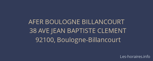 AFER BOULOGNE BILLANCOURT