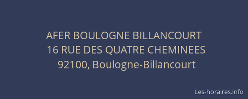 AFER BOULOGNE BILLANCOURT
