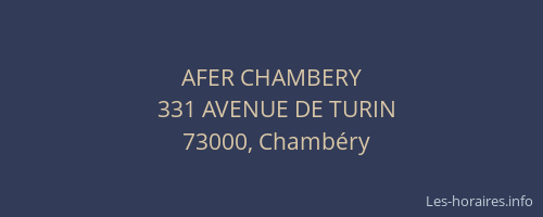 AFER CHAMBERY