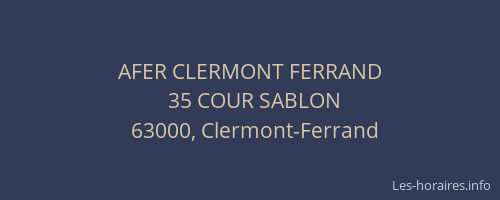 AFER CLERMONT FERRAND