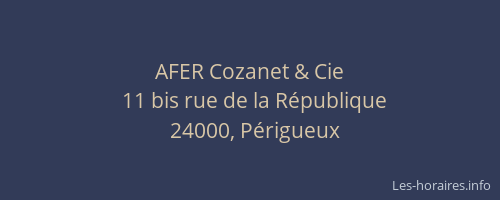 AFER Cozanet & Cie