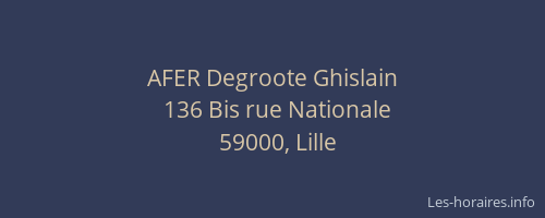 AFER Degroote Ghislain