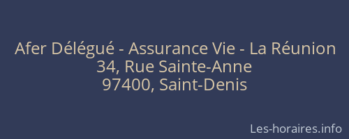 Afer Délégué - Assurance Vie - La Réunion