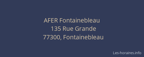 AFER Fontainebleau