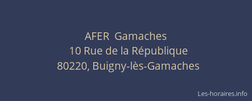 AFER  Gamaches