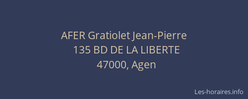 AFER Gratiolet Jean-Pierre