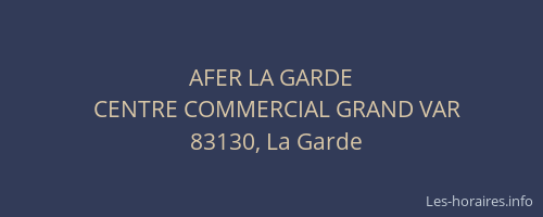 AFER LA GARDE