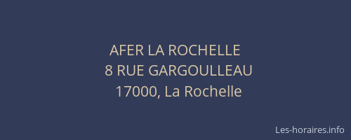 AFER LA ROCHELLE