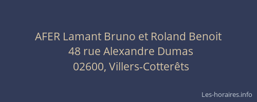 AFER Lamant Bruno et Roland Benoit