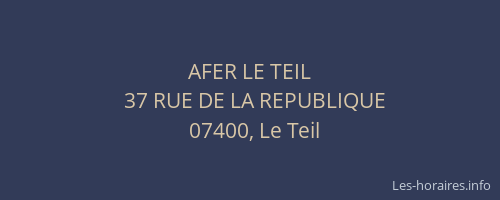 AFER LE TEIL