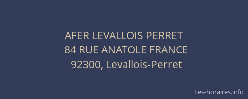 AFER LEVALLOIS PERRET