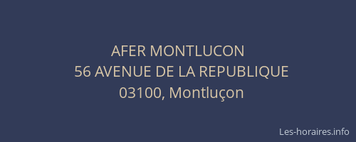 AFER MONTLUCON