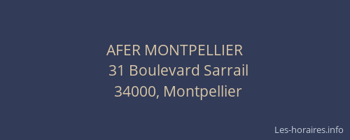 AFER MONTPELLIER