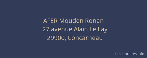 AFER Mouden Ronan