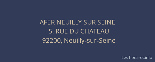 AFER NEUILLY SUR SEINE