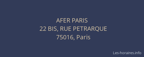 AFER PARIS
