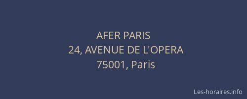 AFER PARIS