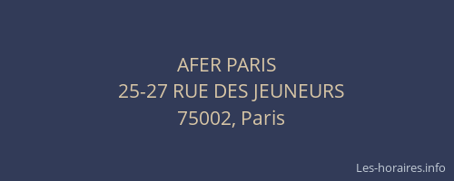 AFER PARIS