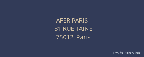 AFER PARIS