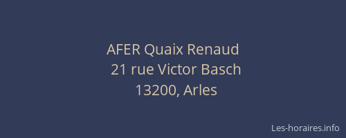 AFER Quaix Renaud