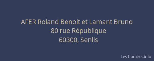 AFER Roland Benoit et Lamant Bruno