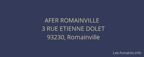 AFER ROMAINVILLE
