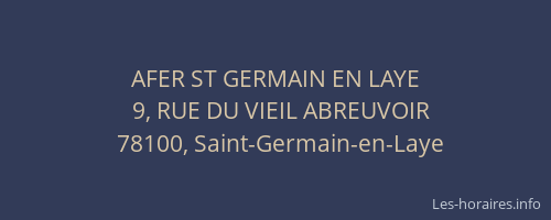 AFER ST GERMAIN EN LAYE