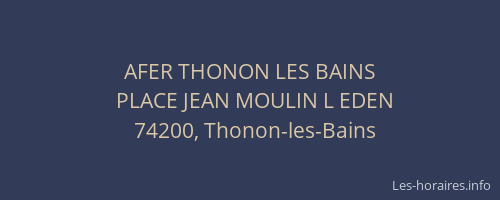 AFER THONON LES BAINS