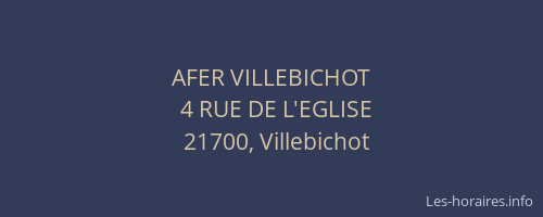 AFER VILLEBICHOT