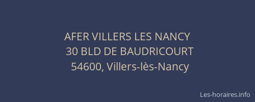 AFER VILLERS LES NANCY