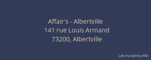 Affair's - Albertville