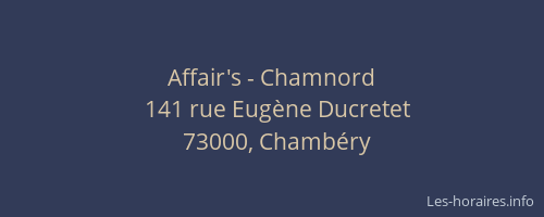 Affair's - Chamnord