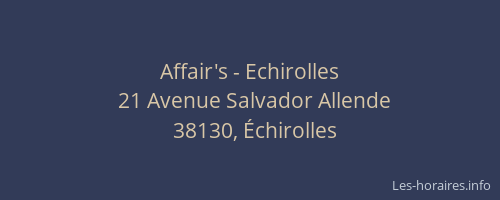 Affair's - Echirolles