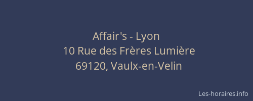 Affair's - Lyon