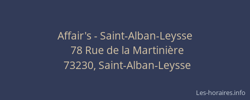 Affair's - Saint-Alban-Leysse