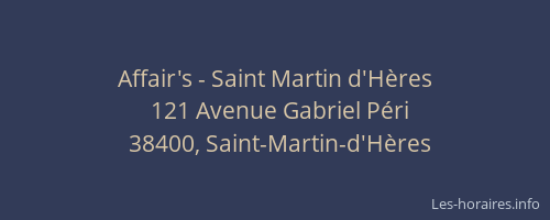 Affair's - Saint Martin d'Hères