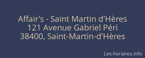 Affair's - Saint Martin d'Hères