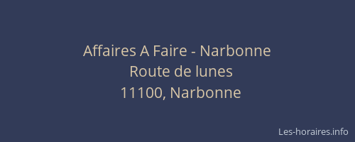 Affaires A Faire - Narbonne