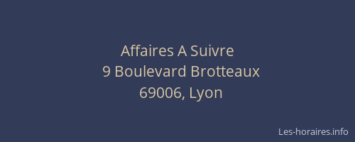 Affaires A Suivre