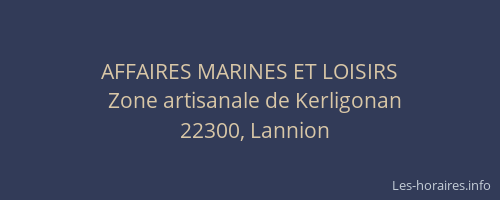 AFFAIRES MARINES ET LOISIRS