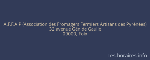 A.F.F.A.P (Association des Fromagers Fermiers Artisans des Pyrénées)
