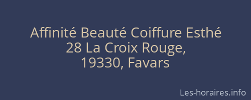 Affinité Beauté Coiffure Esthé