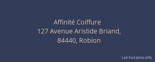 Affinit&eacute; Coiffure