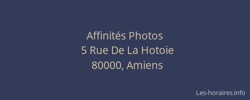 Affinités Photos