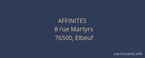 AFFINITES